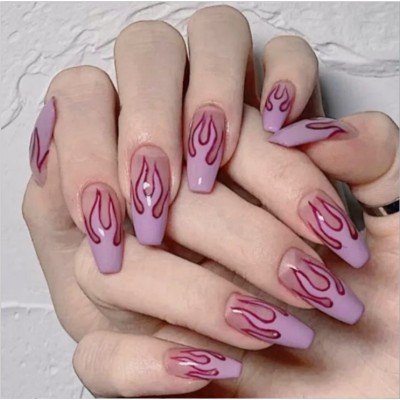 2020 Wholesale Fashion Mixed Design Unas Postizas False Artificial Acrylic Press On Nails Tips